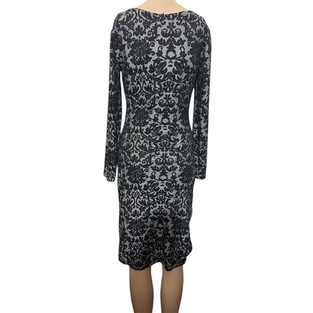 Ganni Black and Gray Patterned Dress - Picture 3 of 6